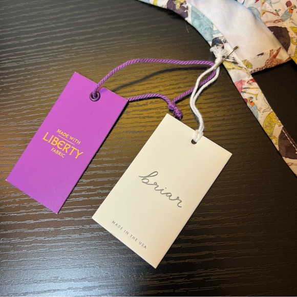 Briar Baby Bonnet Liberty London Fabric Animalia 6-12 Months NWT - Picture 3 of 9